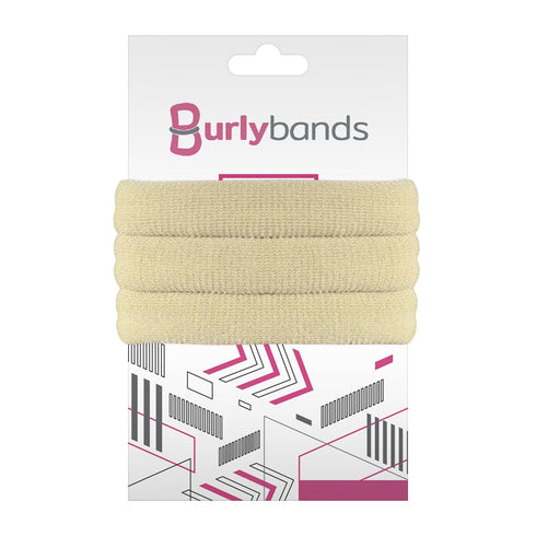 Large Hair Ties for Thick Hair, Non-Slip Seamless Ponytail Scrunchies, Blonde, 3 Pcs
