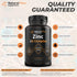 Zinc Supplement Complex with Copper and Vitamin C - Natural Flow 3X Zinc Carnosine, 120 Capsules, Immune Support