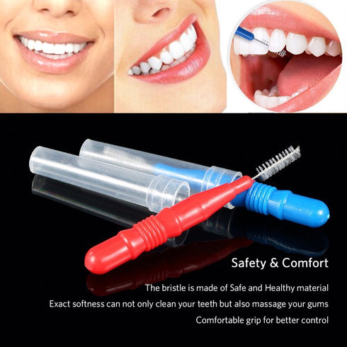 River Lake Interdental Slim Brush, Toothpick Tooth Flossing Head, Oral Dental Hygiene Brush, 100 Count