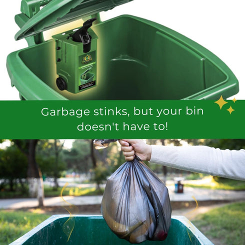 KABIN Binguard Automatic Trash Can Deodorizer, Outdoor Garbage Can Odor Eliminator, Indoor Kitchen Cleaner