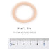 HOYOLS Soft & Stretch 1.6 Inch Elastic Hair Ties, Large Nylon Fabric Ponytail Holder Bands, 50 Pcs Light Blonde