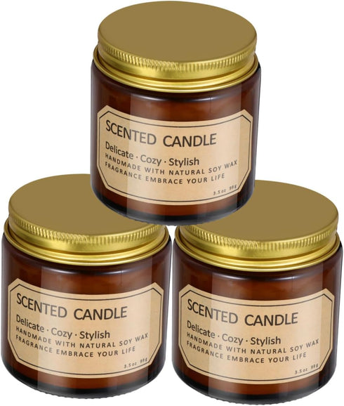 Set 3pcs Chic Scented Candle - Aromatherapy for Relaxation and Meditation