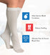 ITA-MED Anti-Embolic Knee Highs Stockings, Light Compression Socks (18 mmHg) for Varicose Veins, X-Large