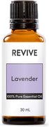 Revive Essential Oils Lavender Essential Oil 30mL - 100% Pure Therapeutic Grade for Diffuser, Massage, Aromatherapy