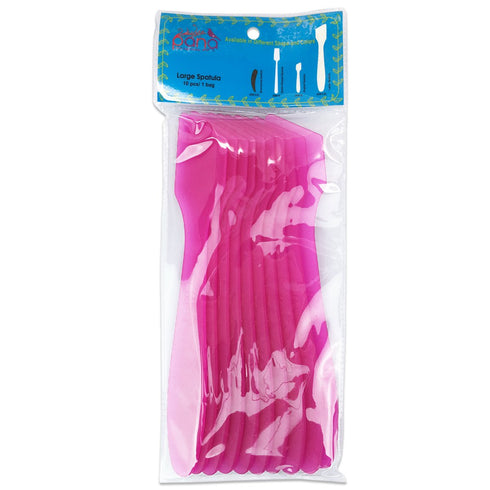 Pana 10 Pieces 7.35" Pink Large Flexible Mixing Spatula for Reusable Cosmetic Skin Care Facial Cream Mask Mixing