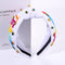 NVENF Teacher Headband for Women - Crystal Pearl Knotted Rhinestone Beaded FRI-YAY Top Knot Headband