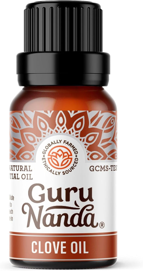 GuruNanda Clove Essential Oil - Pure, Natural & Undiluted for Aromatherapy and Diffuser - 15 ml