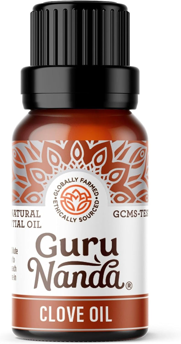 GuruNanda Clove Essential Oil - Pure, Natural & Undiluted for Aromatherapy and Diffuser - 15 ml