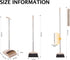 Set 1-Pack Broom and Dustpan with Long Handle, Light Weight Stainless Steel Poles Stand Upright Dustpans with Broom