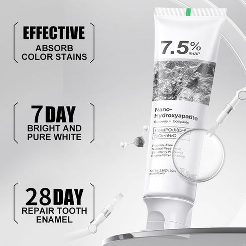 Yiesvsov Dual Action Toothpaste: Deep Cleans Stains and Supports Fresh Breath, Gentle Daily Care for Oral Health White