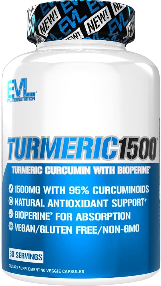 Herbal Relief Turmeric Curcumin with Bioperine, 1500mg, 95% Curcuminoid, Non-GMO Vegan Turmeric Supplement