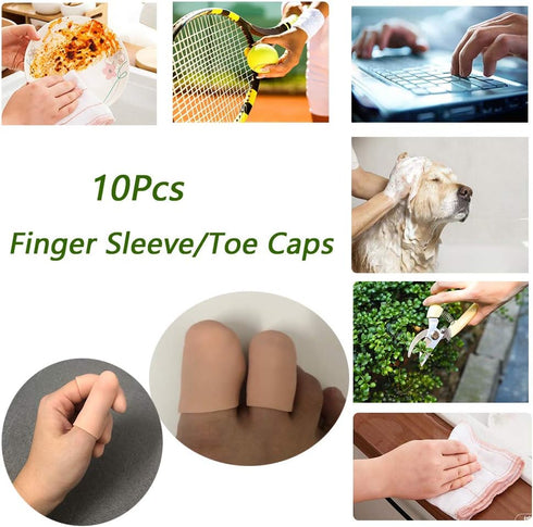 Gel Finger Protectors - Silicone Fingertips Protection for Trigger Finger, Arthritis, and Other Finger Pain Relief