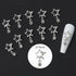 YECIRALA 40 Pcs Star Nail Charms, 3D Gold Silver Rhinestones and Gems for Acrylic Nails DIY Crafts Supplies
