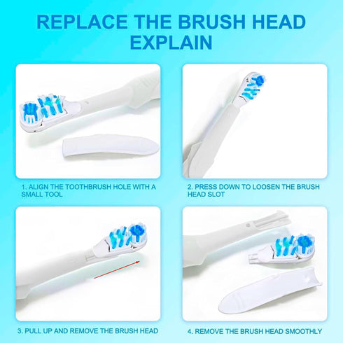 Sensitive Replacement Electric Toothbrush Heads (4 Count), Dual Clean Rotating Sets for Braun Oral B