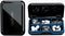 DUBSTAR Small Pill Organizer, Waterproof Travel Pill Box with 6 Compartments for Pocket Purse, Black Medicine Holder