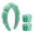 Spa Headbands for Washing Face - 3 Pc Set of Skincare Headbands with Wristbands, Cute Hair Accessories