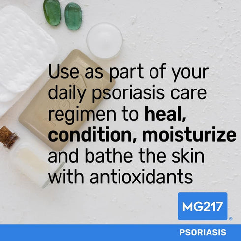 MG217 Psoriasis Dead Sea Exfoliating Bar Soap, Heal & Condition with Dead Sea Salt & Vitamin D3 for Skincare