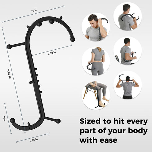 NUREDA Detachable Trigger Point Massage Cane, One-Click Disassembly Massage Hook for Back, Neck & Shoulder Pain Relief
