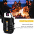 LcFun Waterproof Electric Lighter, Dual Arc USB Rechargeable Flameless Plasma Lighters for Camping, Hiking, Gifts for