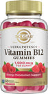 Solgar Methyl B12 Gummies for Adults - 60 Servings, 1,500mcg Ultra Potency Vitamin for Energy & Metabolism Support,