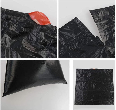 8 Gallon Medium Drawstring Garbage Bag Trash Can Liner, Black, 104 Bags