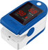 Concord Basics Blue Fingertip Pulse Oximeter Blood Oxygen Saturation Monitor with Carrying Case, Batteries, Silicone Cover and Lanyard