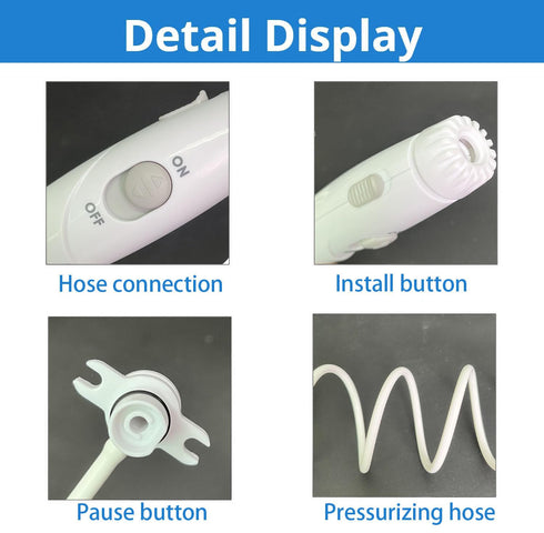 Oral Hygiene Hose Plastic Handle Accessories for Waterpik Water Flosser, Compatible with WP-100 WP-900 Models