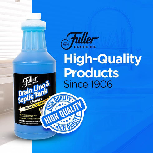 Fuller Brush Drain Line & Septic Tank Cleaner, Superior Formula for Slow Moving Lines, 1 Pack