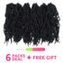 Niseyo Faux Locs Crochet Hair 14 Inch - 6 Packs Short Pre Looped Synthetic Hair Extensions (Jet Black)