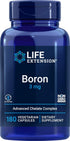 Life Extension Boron 3mg 180 Veg Caps - Triple Boron Complex with Boron Citrate, Glycinate, Aspartate