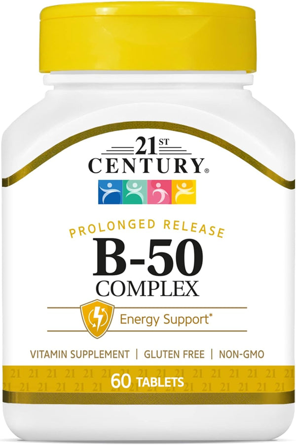 21st Century B 50 Complex Prolonged Release Tablets, 60 Count (Pack of 1)
