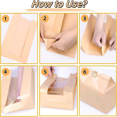 INTOMYTH 100 12.6"x8.3"x4", 50% Pcs Bread Bags for Homemade Bread - Thicker Sourdough Bags with Window & Sealing
