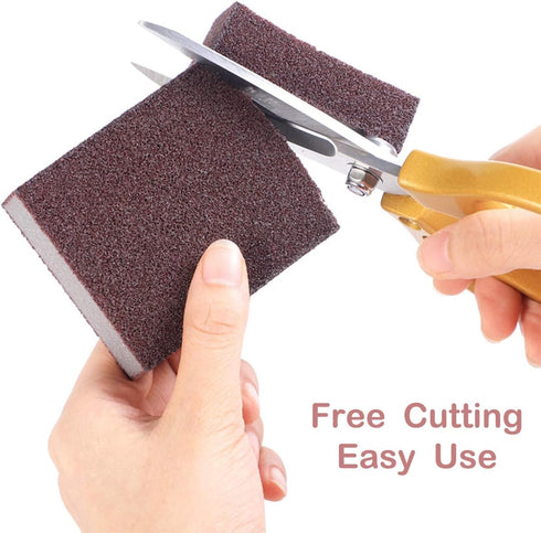 Krisler Carborundum Sponge Nano Emery Sponges for Pot Cleaning, Rust Eraser Grit Scouring Pads, 8 Pack