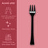 Jacent 48 Count Black Mini Appetizer Forks - 1-Pack