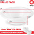 Stock Your Home (120 Pack) 12 oz Elegant White Plastic Bowls for Parties Small Disposable Bowl for Fancy Dinner or Cocktail Party, Soup and Salad, Thick and Sturdy by Stock Your Home