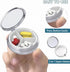 WATASAA 3-Compartment Pill Organizer with Mirror Retro Small Bronze Pill Case for Purse, Floral Design Travel Pill Box