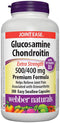 Webber Naturals Glucosamine Chondroitin with Vitamin D3, Extra Strength, 500/400 mg, 300 Capsules
