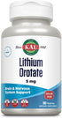 KAL Lithium Orotate 5mg - Low Dose Lithium Supplement for Brain and Mood Support, 180 VegCaps