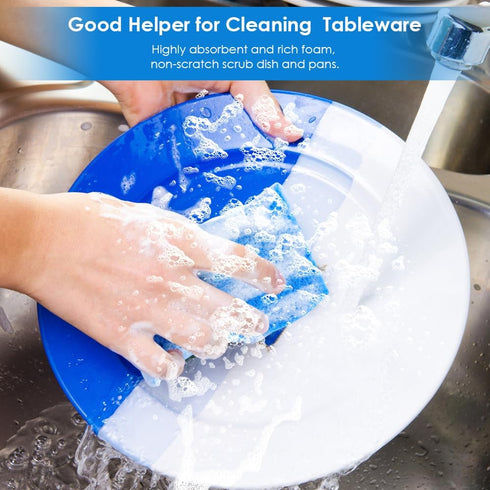 Wsivoiv 8PCS Dish Sponges Kitchen, Premium Blue Dish Washing Kitchen Sponge, Compressed Cleaning Sponges for Cleaning