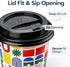 K3M 12 oz 40 Count, Insulated Hot Cups with Lids, Disposable Coffee Cups for Home, Office, Parties, Meetings, Travel