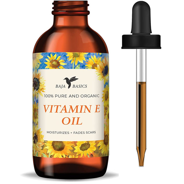 Pure Vitamin E Oil, Multi-Purpose Moisturizer for Skin, Face, Body, Nails, Hair - 4 oz