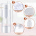 Yaomiao 50 Pcs Airless Pump Bottle - 0.5 oz 15 ml Plastic Cosmetic Lotion Dispenser