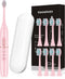 Electric Toothbrush Set with 8 Brush Heads & Travel Case, 4 Modes, 42000 VPM Motor