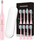 Electric Toothbrush Set with 8 Brush Heads & Travel Case, 4 Modes, 42000 VPM Motor