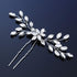 Unicra Bride Wedding Crystal Hair Pins, Bridal Hair Accessories for Women and Girls, Silver
