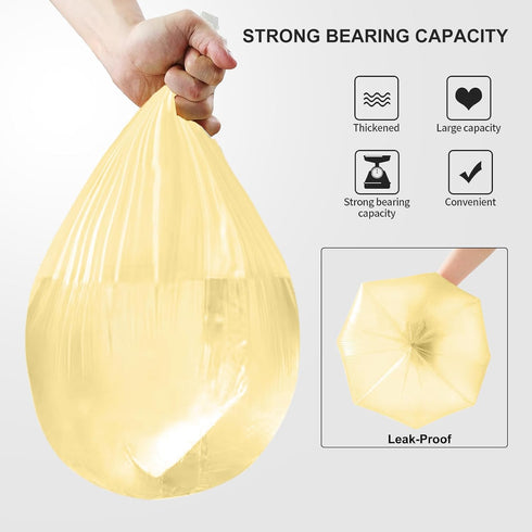 4-6 Gallon Small Gold Trash Bags, 100 Count Strong Golden Garbage Bags for Office Home Kitchen Waste Basket