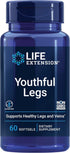Life Extension Youthful Legs, Healthy Vein and Leg Support Supplement for Women, 60 Counts