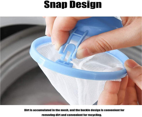 New Washing Machine Hair Filter Cleaning Mesh Bag, Home Floating Catcher Pouch for Laundry Lint