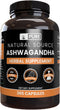 Ashwagandha (365 Capsules) by Pure Original Ingredients - Always Pure, No Magnesium or Rice Fillers, Lab Verified