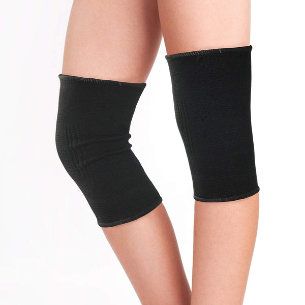Luwint Soft Knitted Kids Knee Brace, Patella Support for Soccer and Outdoor Sports, 1 Pair, Black
